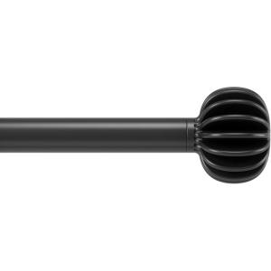 Umbra Finn Curtain Rod for Window, Adjustable 42″ to 120″, Black