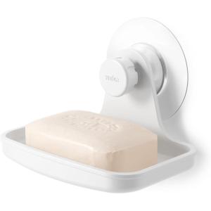 Umbra Flex Adhesive Soap Dish for Bathroom or Kitchen, Use in Shower, Tub or Sink Area, White(Soap Dish)