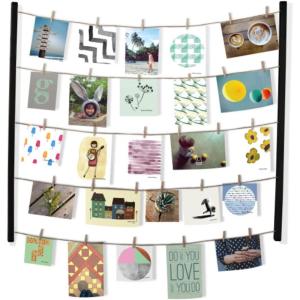 Umbra Hangit Photo Collage Fame – DIY Picture Hangers, Collage Picture Frames for Wall, 26×30, White(Black)