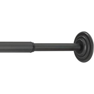 Umbra, Nickel Coretto 1/2-Inch Tension Drapery Rod for Window, 36 to 54-Inch, 244773-410-REM(Black)