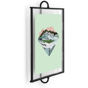 Umbra Phantom 8×10 Metal Wall-Mount Picture Frame, Floating Style, Black(8″ x 10″)