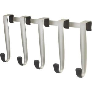 Umbra Schnook Steel Over-The-Door Multi-Hook – 5 Metal Hooks Measure 18″ x 8″ – Perfect for Hanging Robes, Towels, Shower & Bath Accessories – Keep Your Bathroom Organized and Neat(5 Hook (Pack of 6))