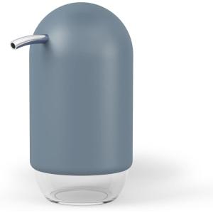 Umbra Touch Hand Soap Dispenser, Plastic Liquid Pump Bottle, Durable and Refillable for Bathroom or Kitchen Sink, Slate Blue(Slate Blue)