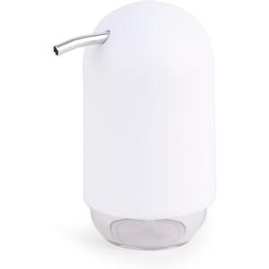 Umbra Touch Hand Soap Dispenser, Plastic Liquid Pump Bottle, Durable and Refillable for Bathroom or Kitchen Sink, Slate Blue(White)