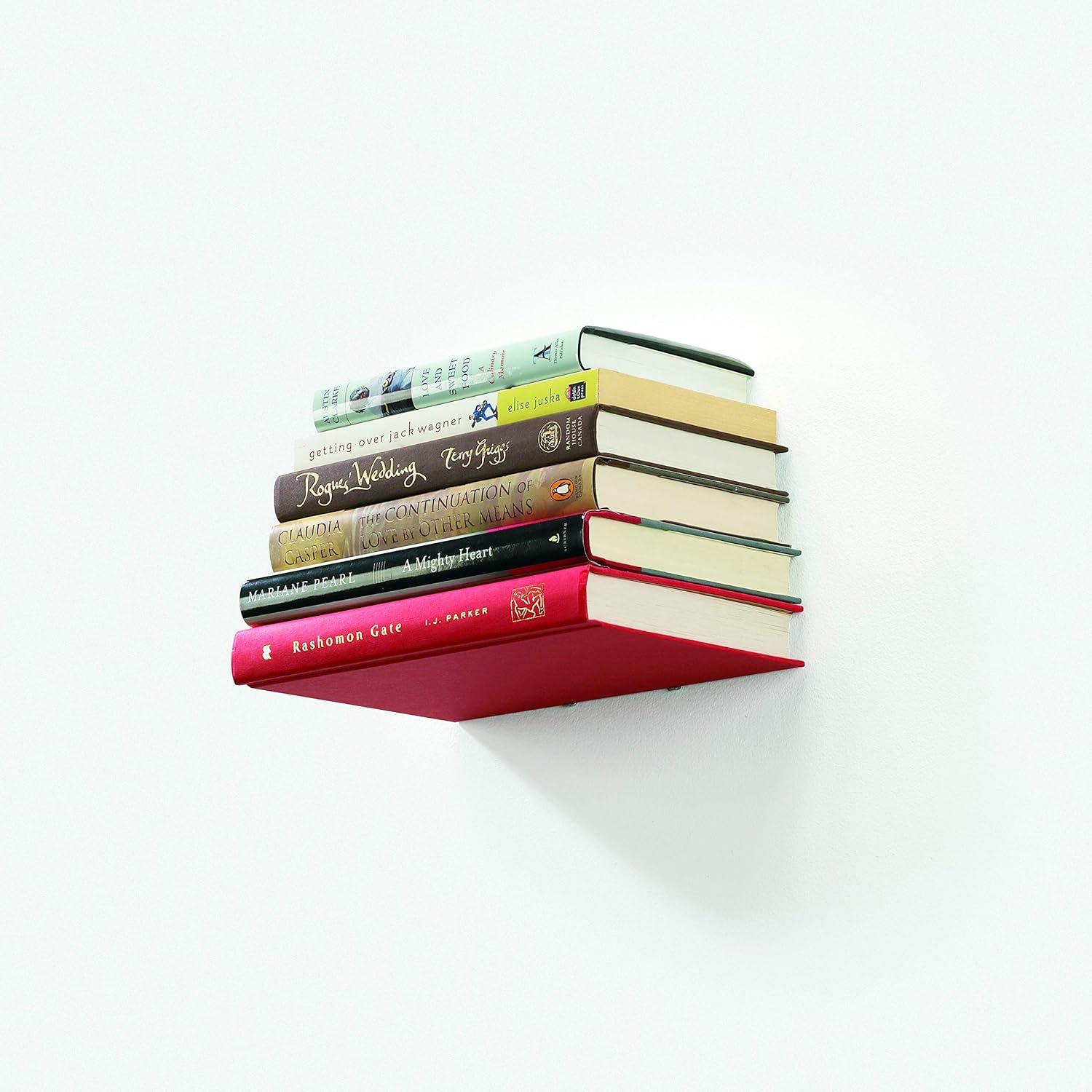 image:imageUUmbra Conceal Sturdy Metal Floating Bookshelf for Wall Set of 3 Large Silver 1005073560Silver