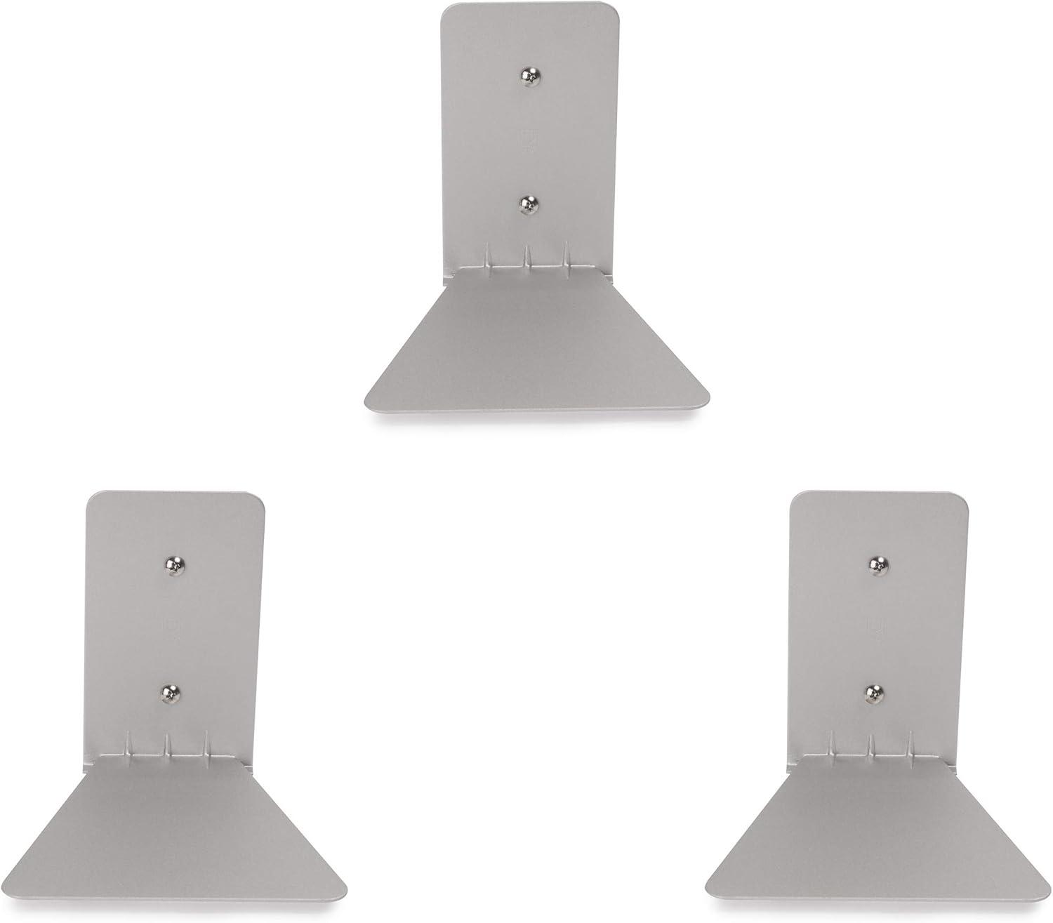 image:imageUUmbra Conceal Sturdy Metal Floating Bookshelf for Wall Set of 3 Large Silver 1005073560Silver