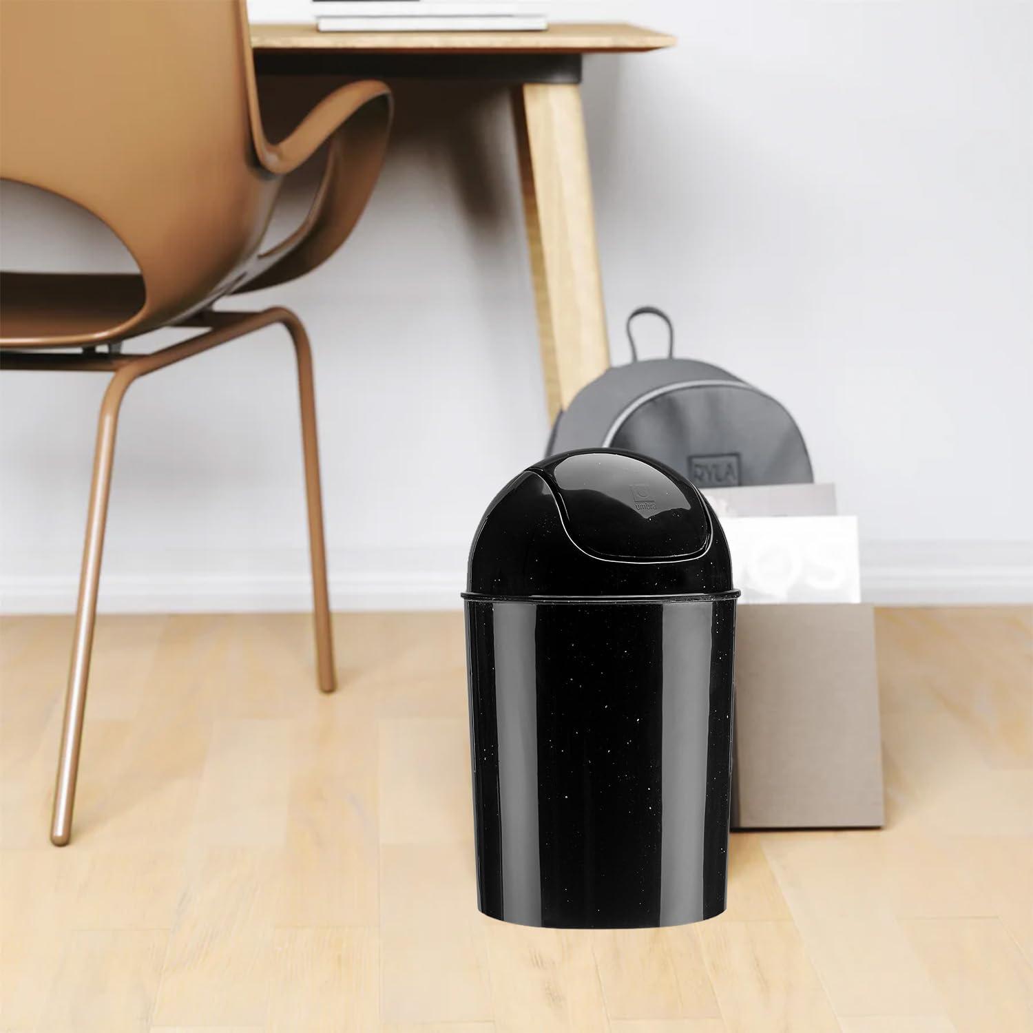 image:imageUmbra 125 Gallon Mini Waste Can with Removable SwingTop Lid Small Garbage Bin for Kitchen Bathroom Bedroom Office Compact Trash Can Fit Under Tables amp Counters LinenGalaxy