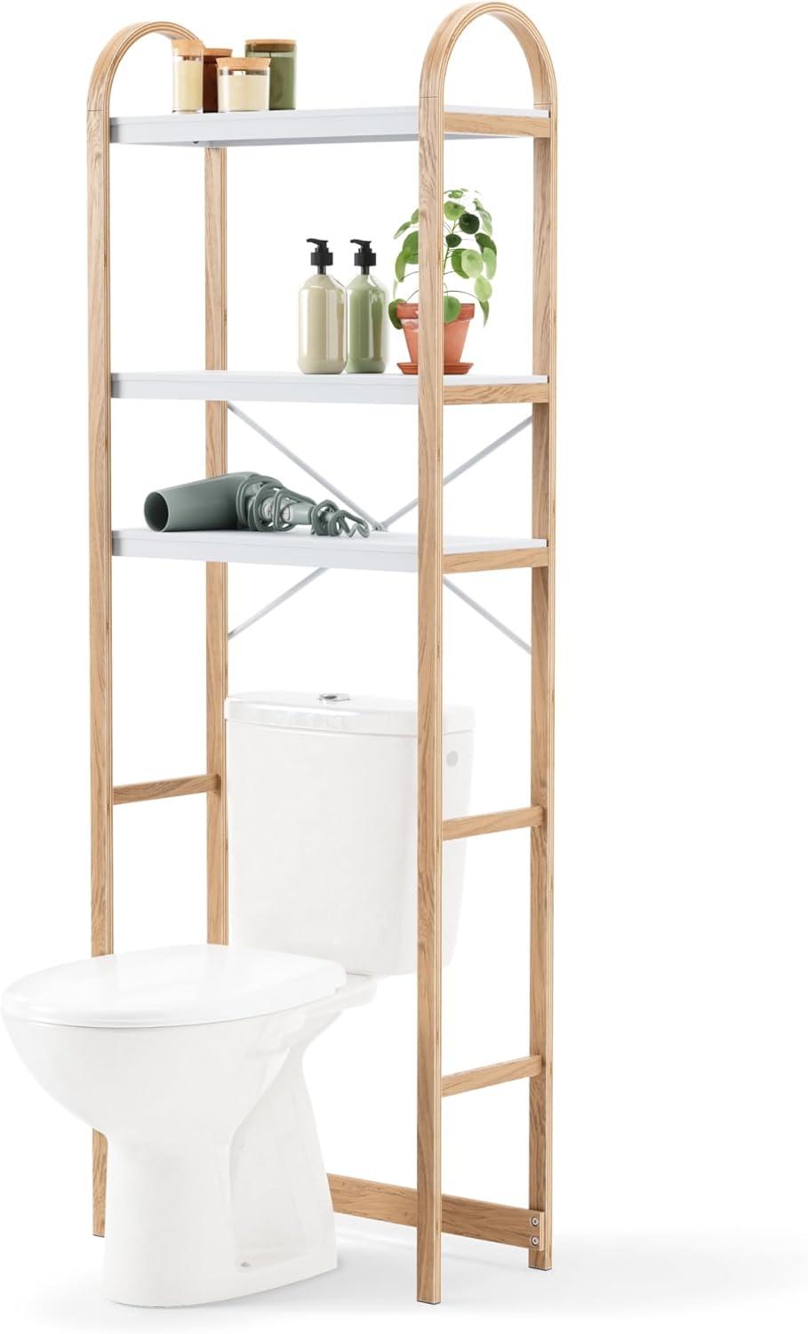 image:imageUmbra Bellwood OverTheToilet Shelf for Bathroom or Powder Room WhiteNaturalWhiteNatural