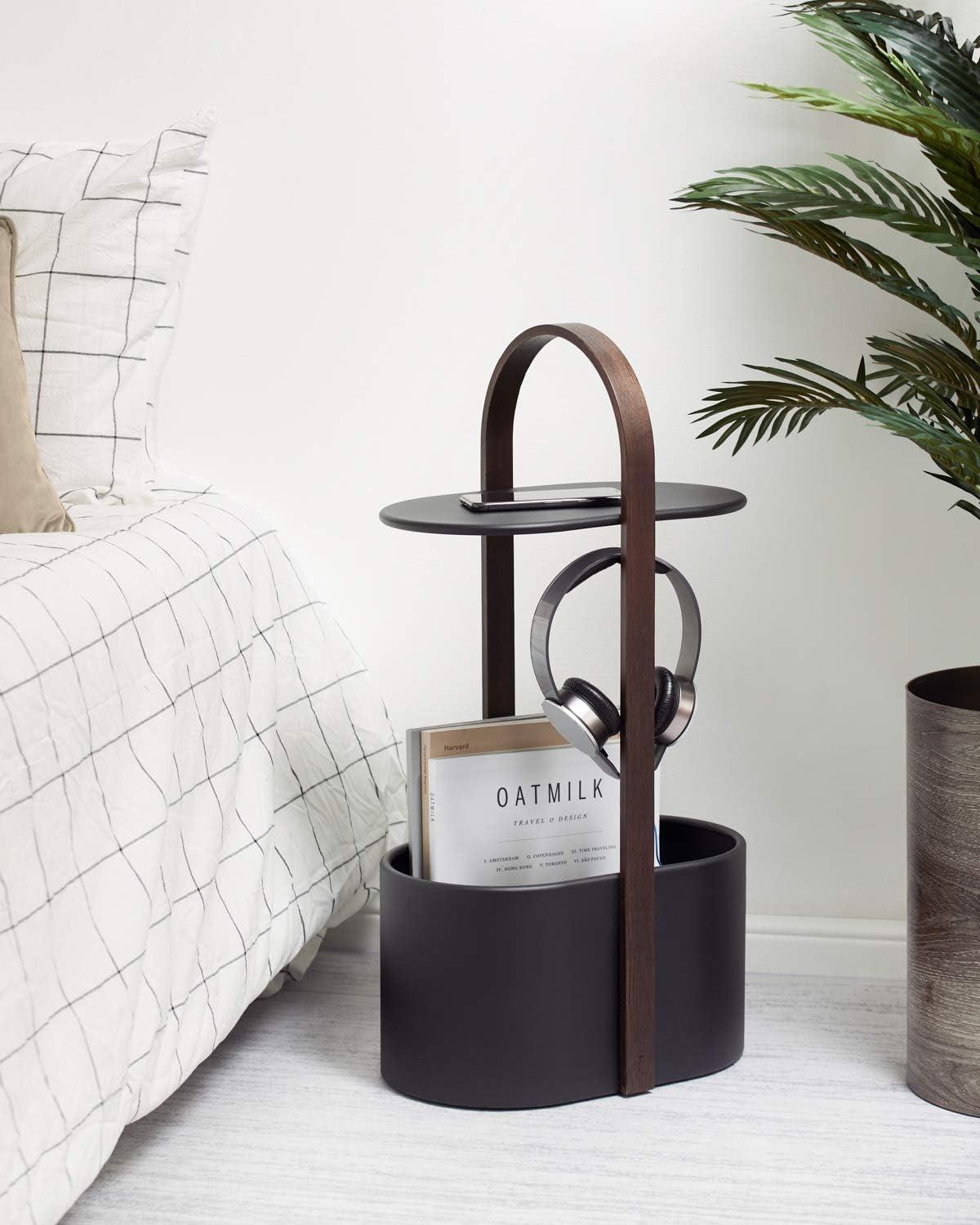 image:imageUmbra Bellwood Side Table with Storage and Cable Management WhiteBlackWalnut