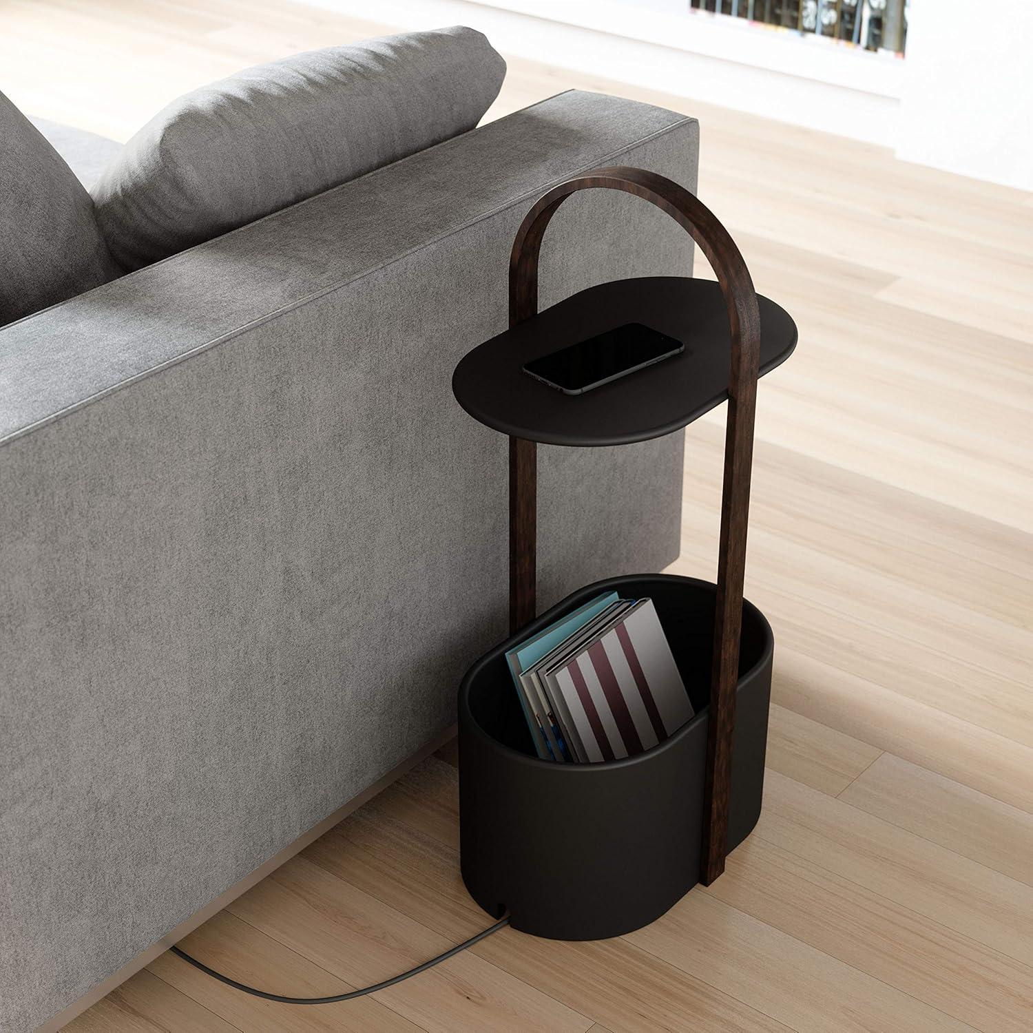 image:imageUmbra Bellwood Side Table with Storage and Cable Management WhiteBlackWalnut