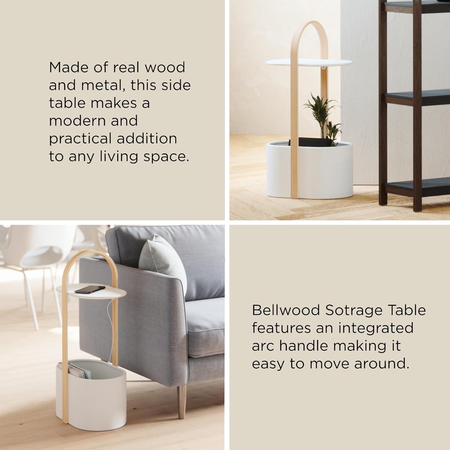 image:imageUmbra Bellwood Side Table with Storage and Cable Management WhiteWhite