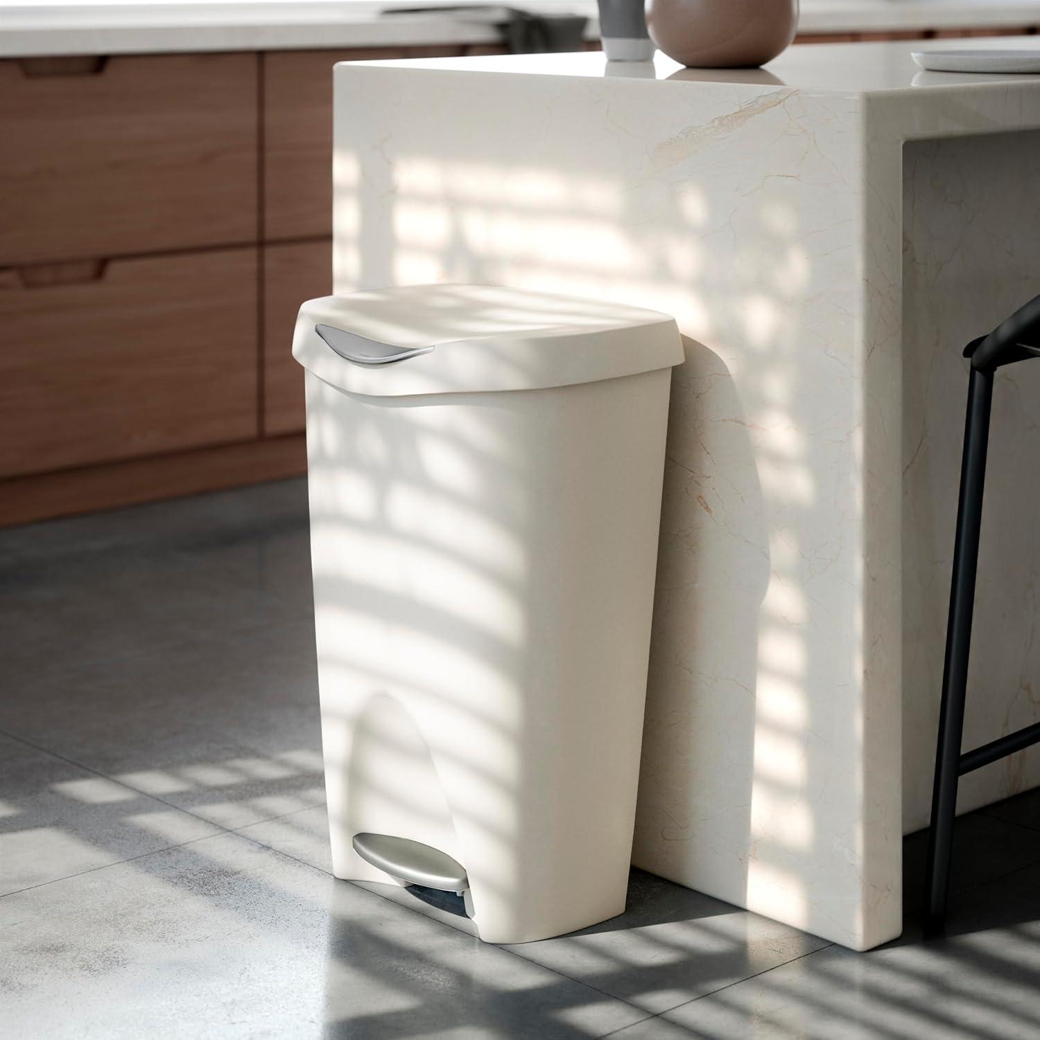 image:imageUmbra Brim Kitchen Trash Can 13 Gallon 50L Waste Bin with Lid Sand
