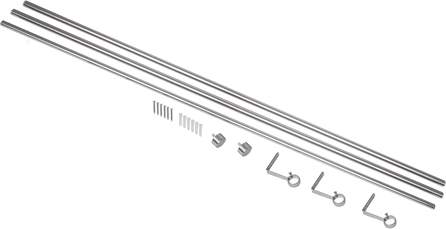image:imageUmbra Cappa Adjustable Curtain Rods for Windows 72144 inches Nickel