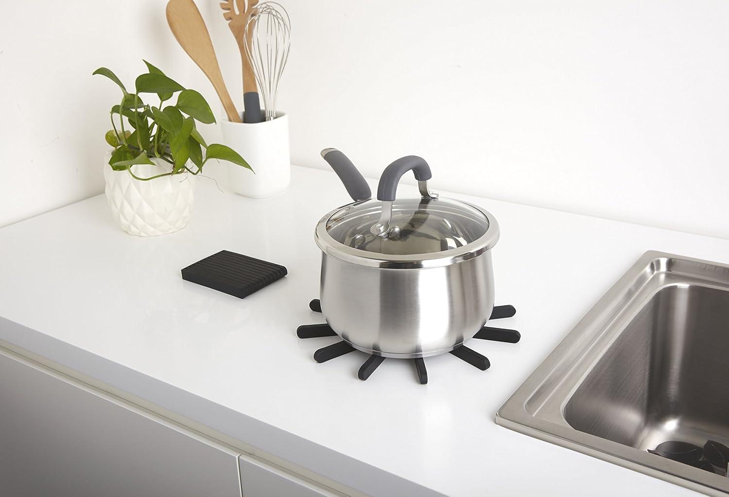 image:imageUmbra Fanfare Silicone Trivet Set of 2 Black