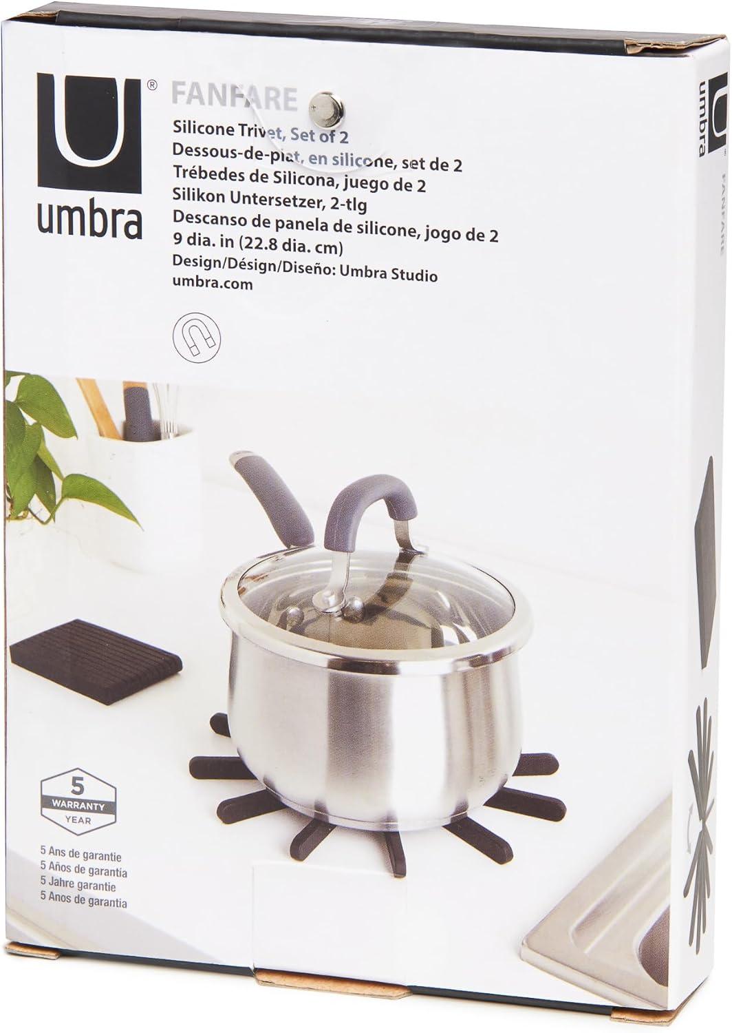 image:imageUmbra Fanfare Silicone Trivet Set of 2 Black