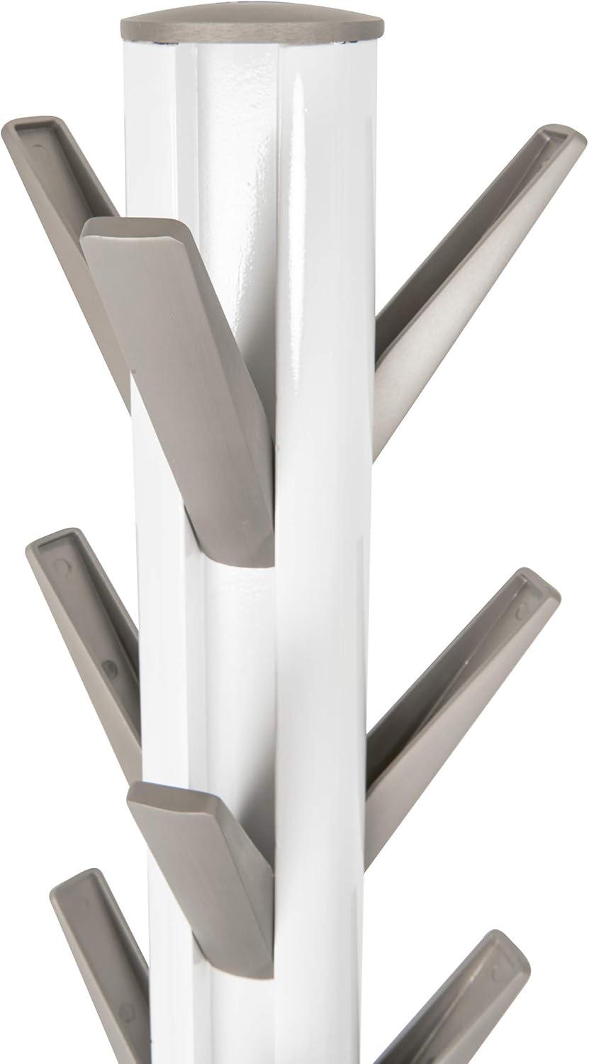 image:imageUmbra Flapper Coat Rack Clothing Hanger Umbrella Holder and Hat Organizer Great for Entryway White NaturalWhiteNickel