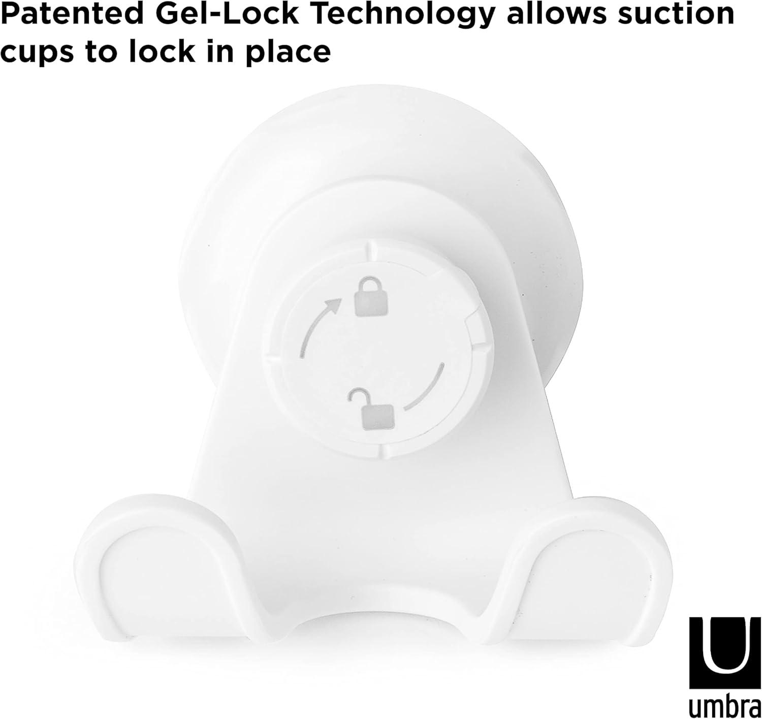 image:imageUmbra Flex Shower Storage Accessories with Patented GelLock Technology Suction Cup 58170000000000002 x 77469999999999999 x 61470000000000002 cm WhiteWhite