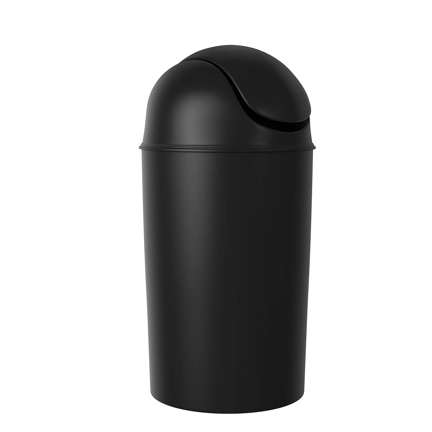 image:imageUmbra Grand Swing Top Garbage Large Capacity 10 Gallon Kitchen Trash Can with Lid IndoorOutdoor Use BlackBlack