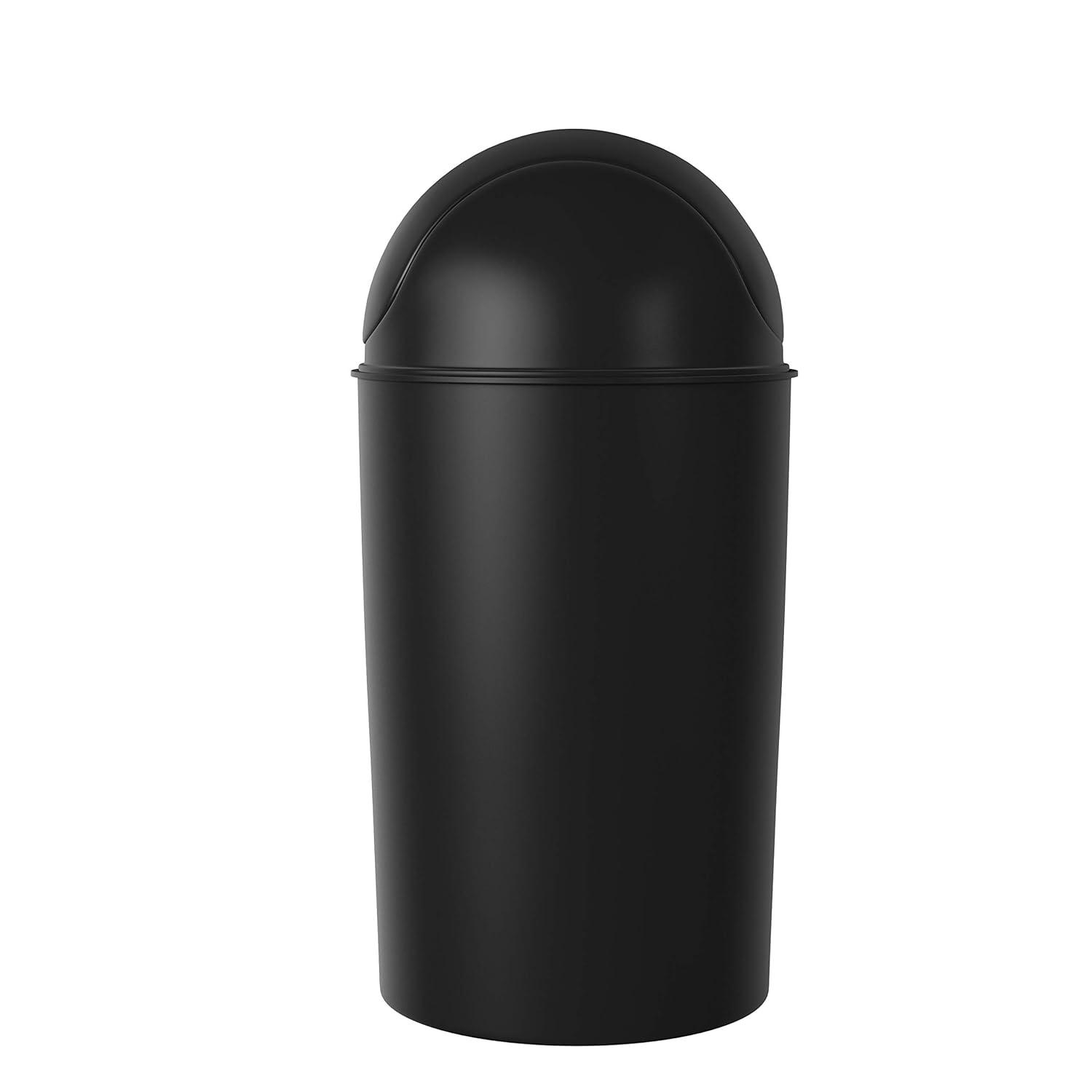 image:imageUmbra Grand Swing Top Garbage Large Capacity 10 Gallon Kitchen Trash Can with Lid IndoorOutdoor Use BlackBlack