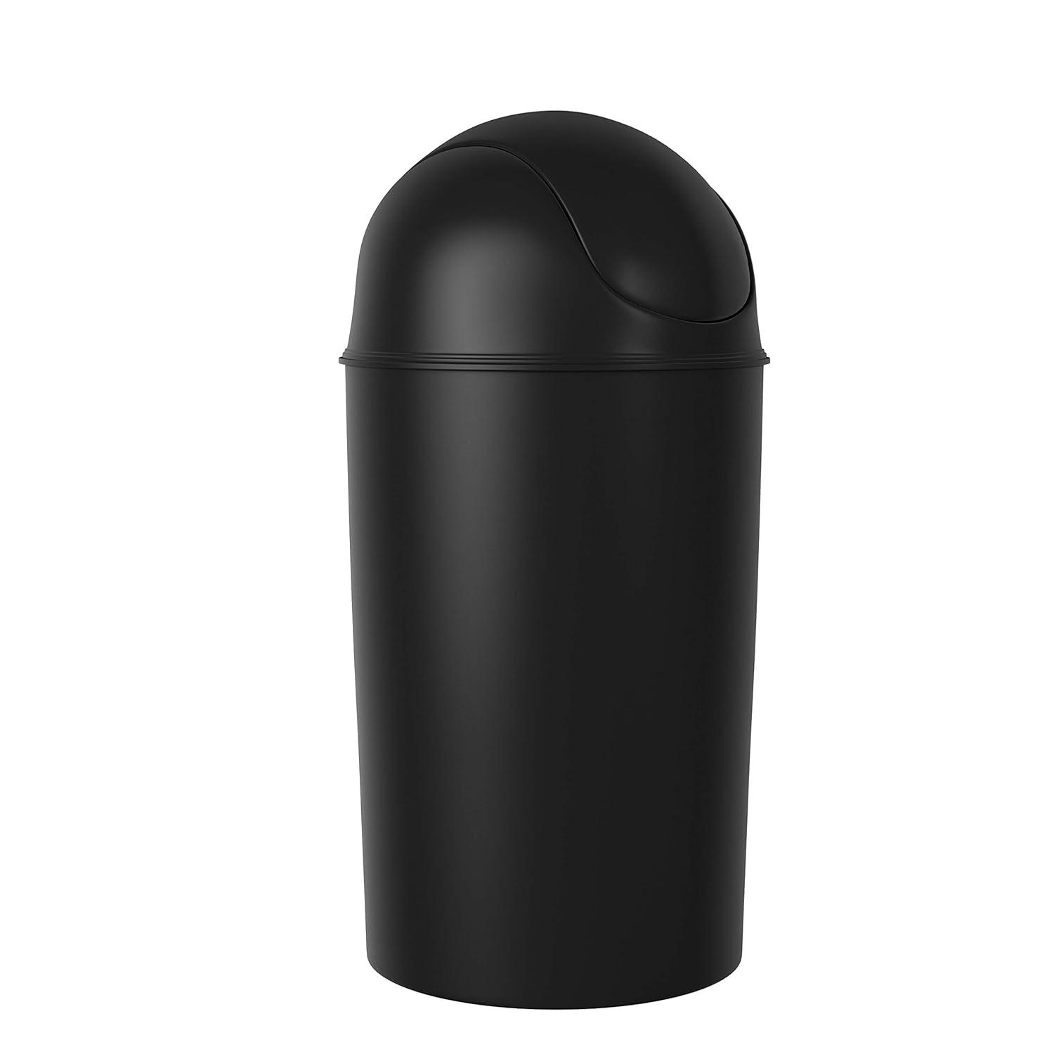 image:imageUmbra Grand Swing Top Garbage Large Capacity 10 Gallon Kitchen Trash Can with Lid IndoorOutdoor Use BlackBlack