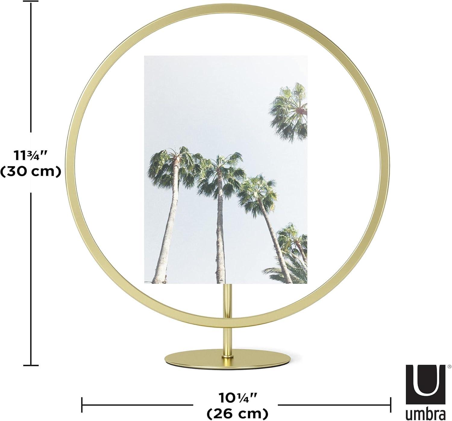image:imageUmbra Infinity Picture Frame Floating Photo Display for Desk or Wall 5X7 MAT BRASMatte Brass