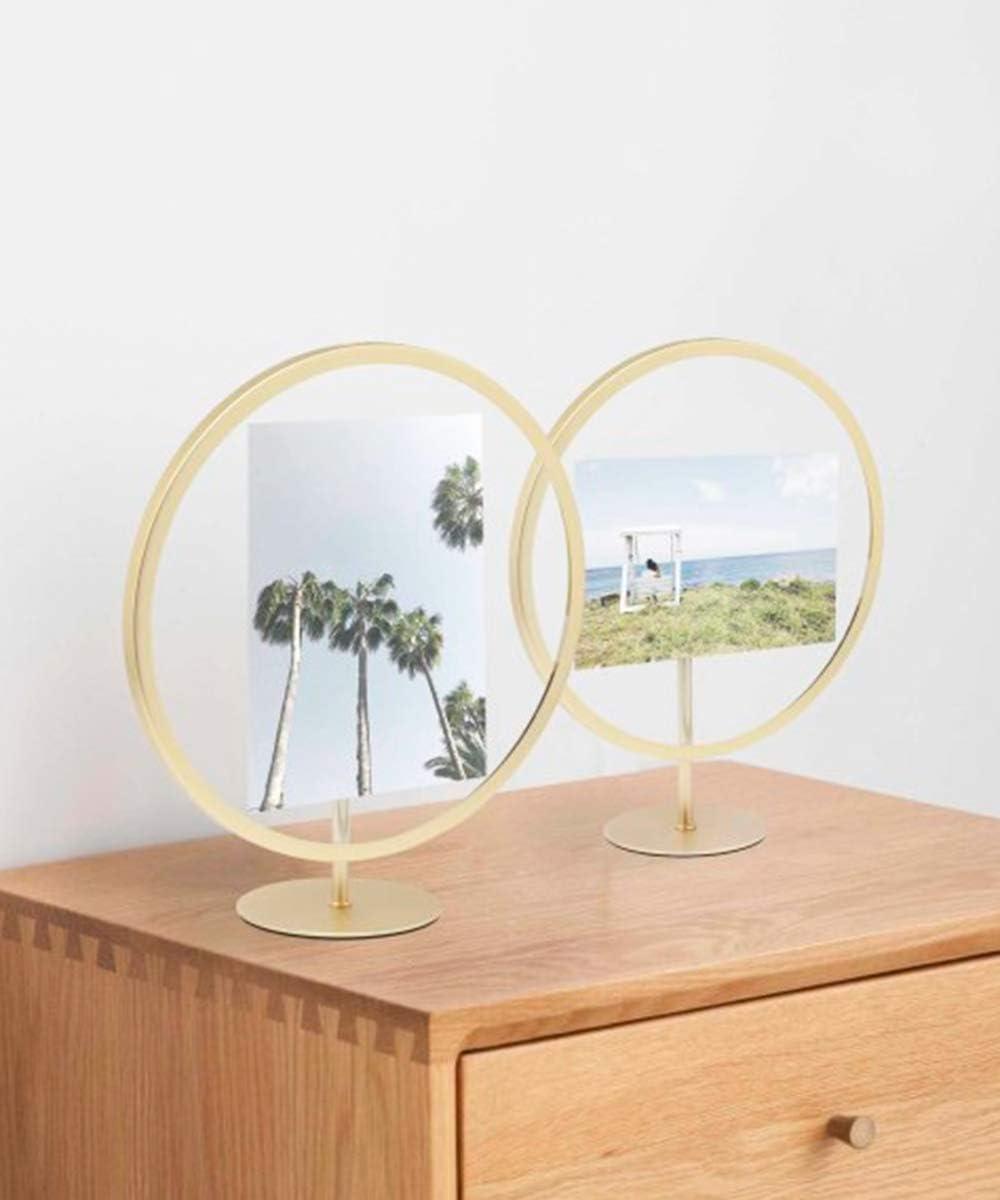 image:imageUmbra Infinity Picture Frame Floating Photo Display for Desk or Wall 5X7 MAT BRASMatte Brass