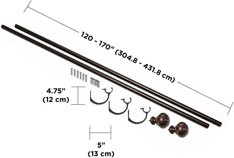 image:imageUmbra Marbello Curtain Rod for Window 36 to 72Inches PewterBronze
