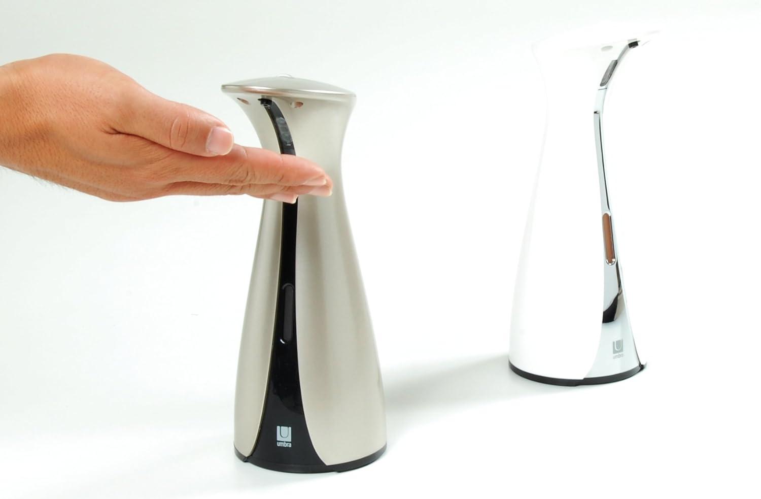 image:imageUmbra Otto Automatic Soap Dispenser Touchless Also Works Sanitizer Hands Free Sensor Pump for Kitchen or Bathroom 6 Oz 177 ml NickelBlack
