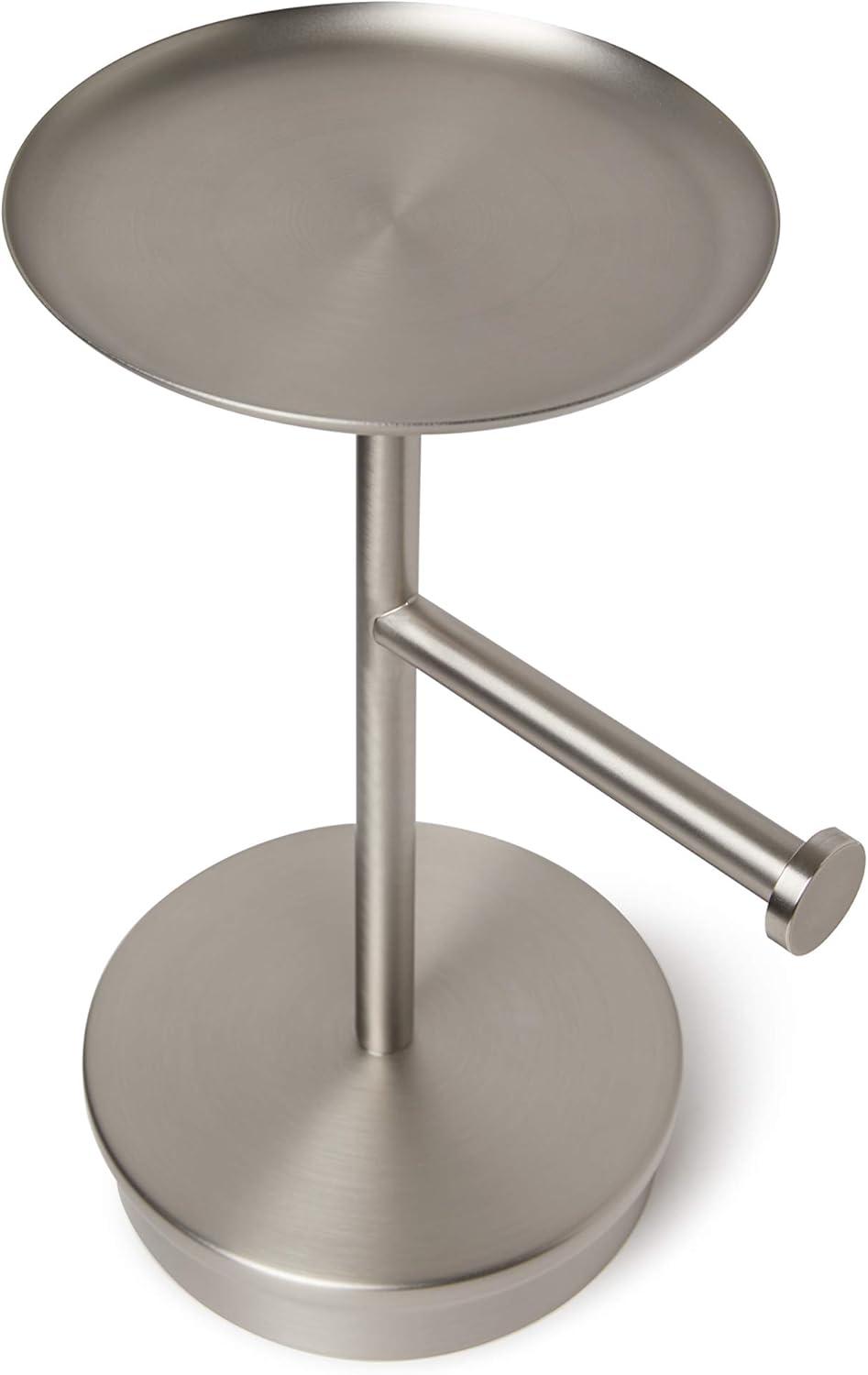image:imageUmbra Portaloo Toilet Paper Stand and Reserve WhiteNickelWhiteNickel