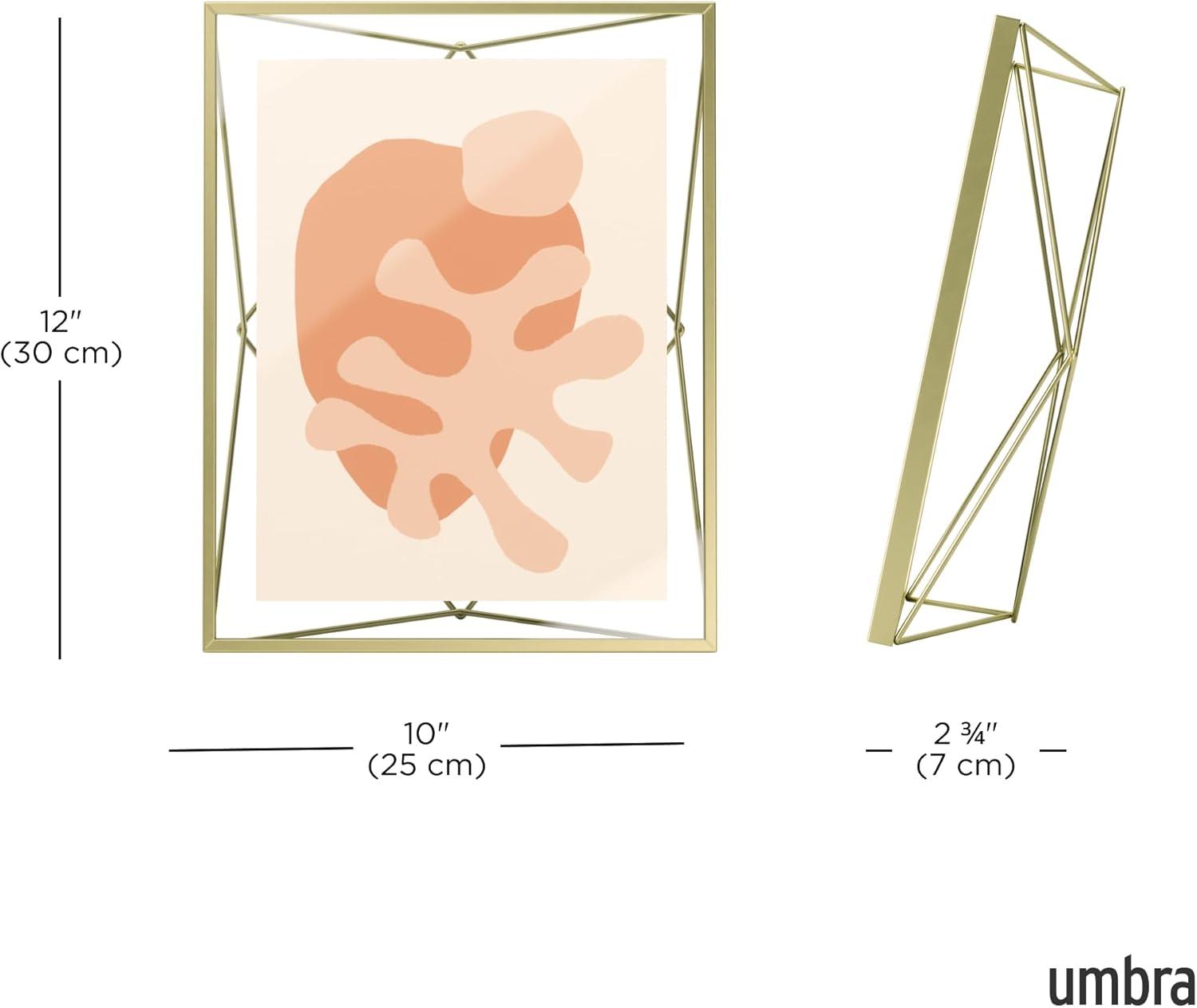 image:imageUmbra Prisma 4x6 Picture Frame Metal Floating Wall or Desk Photo Display for Pictures Art Illustrations and More ChromeBrass