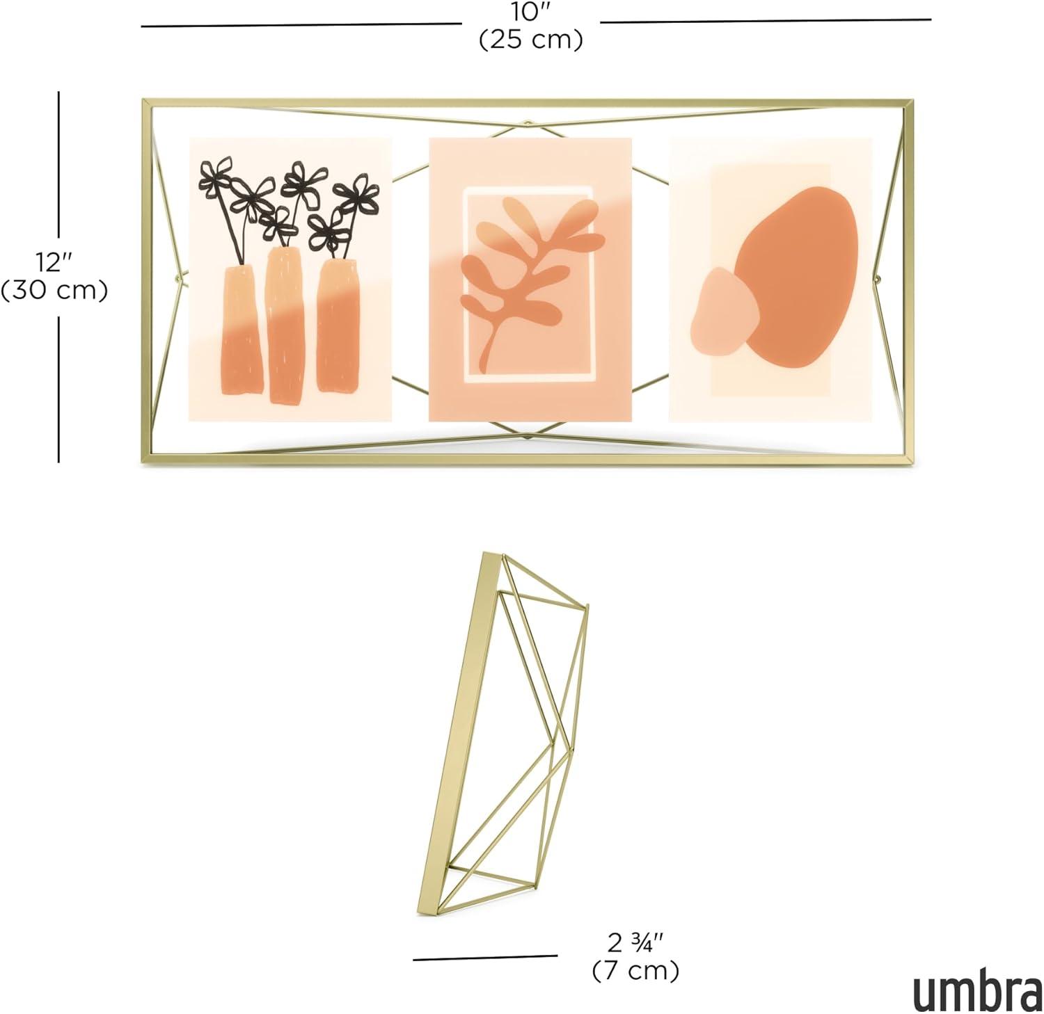 image:imageUmbra Prisma 4x6 Picture Frame Metal Floating Wall or Desk Photo Display for Pictures Art Illustrations and More ChromeBrass