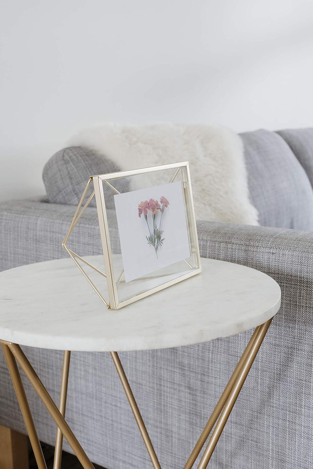 image:imageUmbra Prisma 4x6 Picture Frame Metal Floating Wall or Desk Photo Display for Pictures Art Illustrations and More ChromeBrass