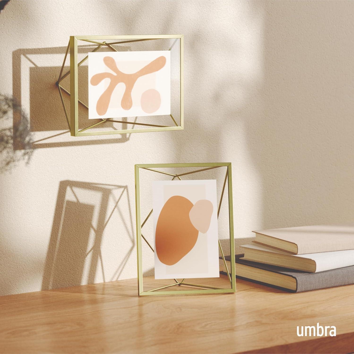 image:imageUmbra Prisma 4x6 Picture Frame Metal Floating Wall or Desk Photo Display for Pictures Art Illustrations and More ChromeBrass
