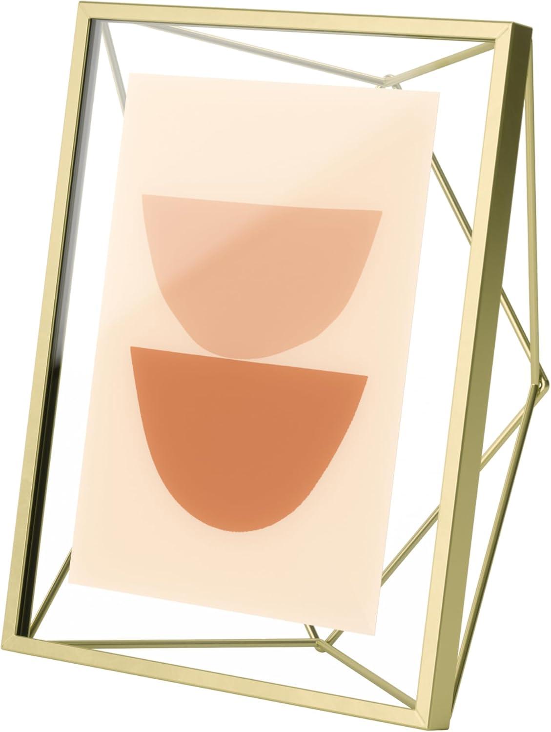 image:imageUmbra Prisma 4x6 Picture Frame Metal Floating Wall or Desk Photo Display for Pictures Art Illustrations and More ChromeBrass