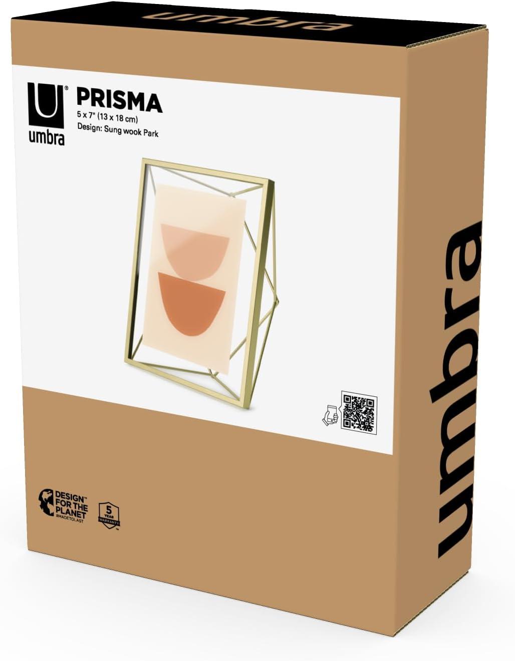 image:imageUmbra Prisma 4x6 Picture Frame Metal Floating Wall or Desk Photo Display for Pictures Art Illustrations and More ChromeBrass