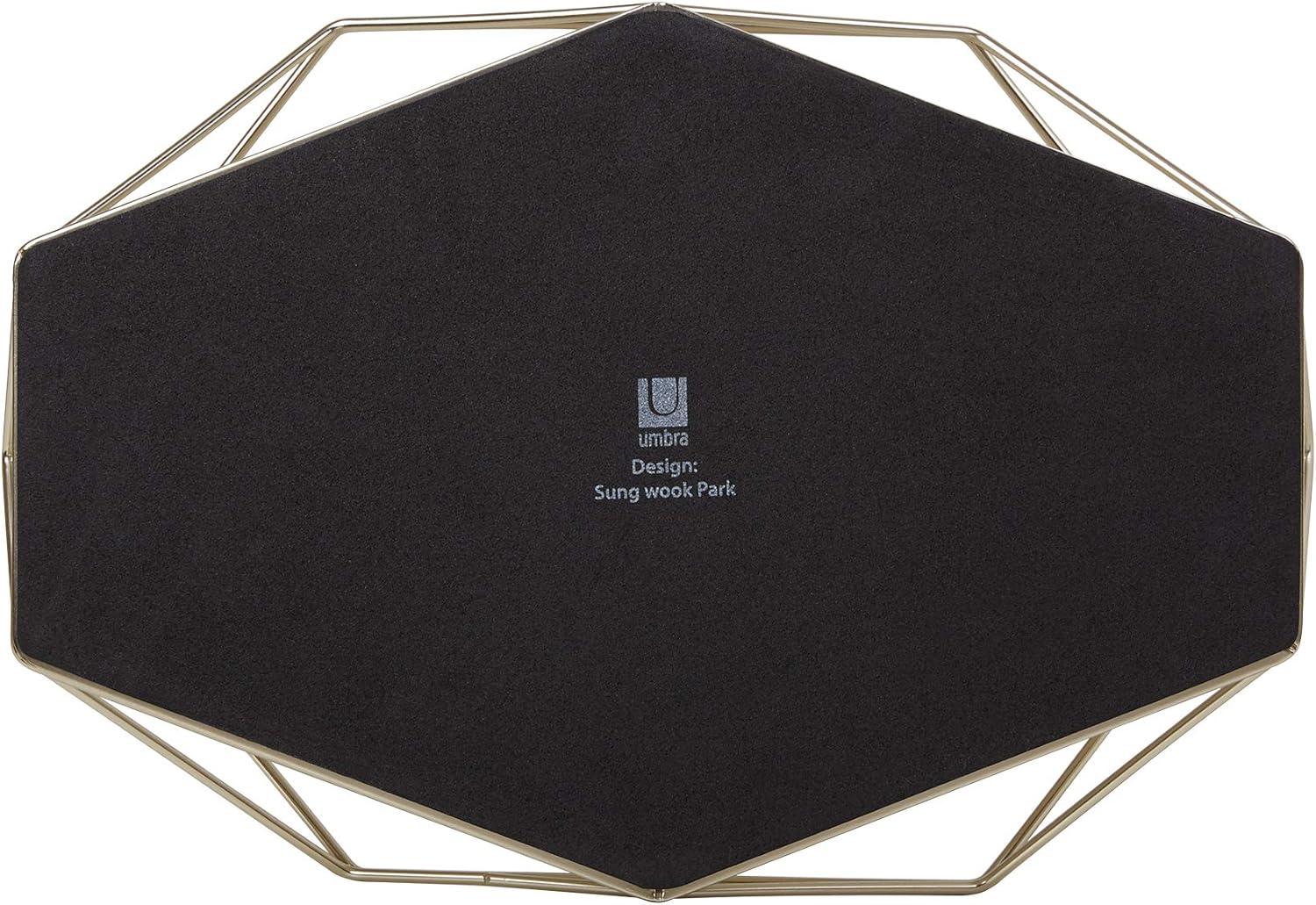 image:imageUmbra Prisma Tray Geometric Plated Jewelry Storage Matte BrassNickel