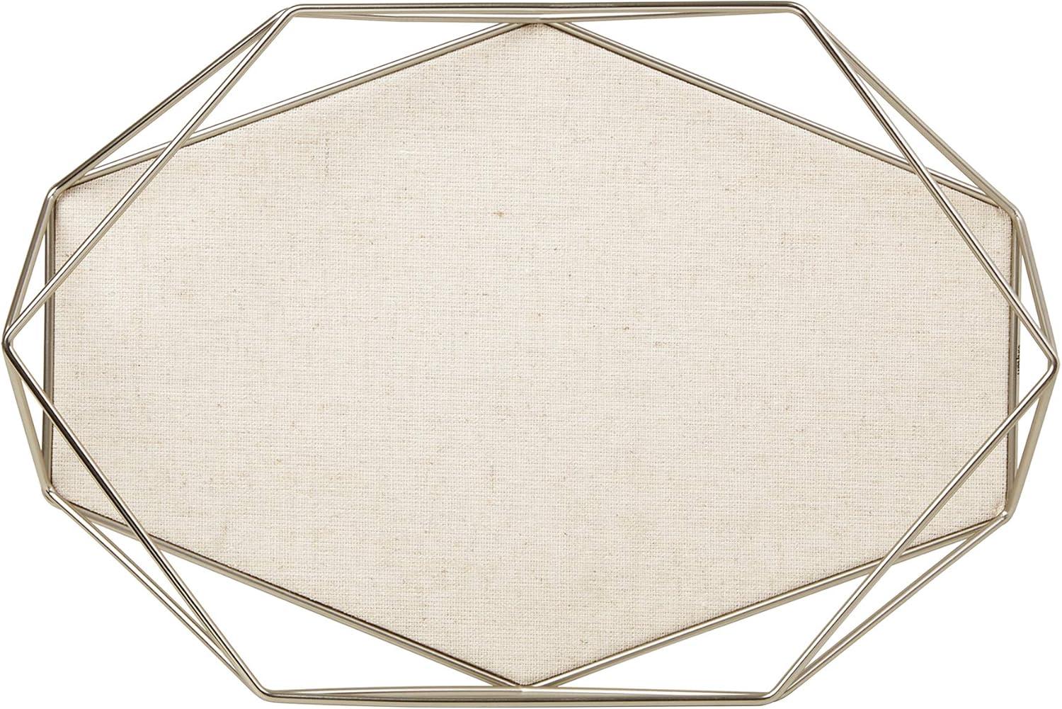 image:imageUmbra Prisma Tray Geometric Plated Jewelry Storage Matte BrassNickel