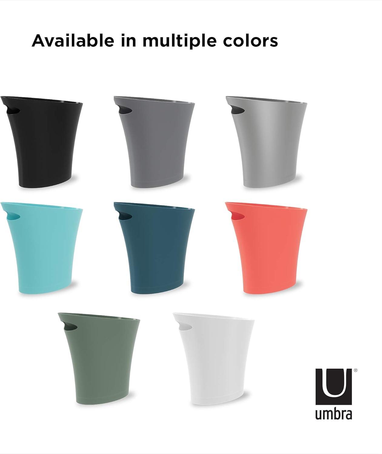 image:imageUmbra Skinny Sleek amp Stylish Bathroom Trash Can Small Garbage Can Wastebasket for Narrow Spaces at Home or Office 2 Gallon Capacity BronzeBronze