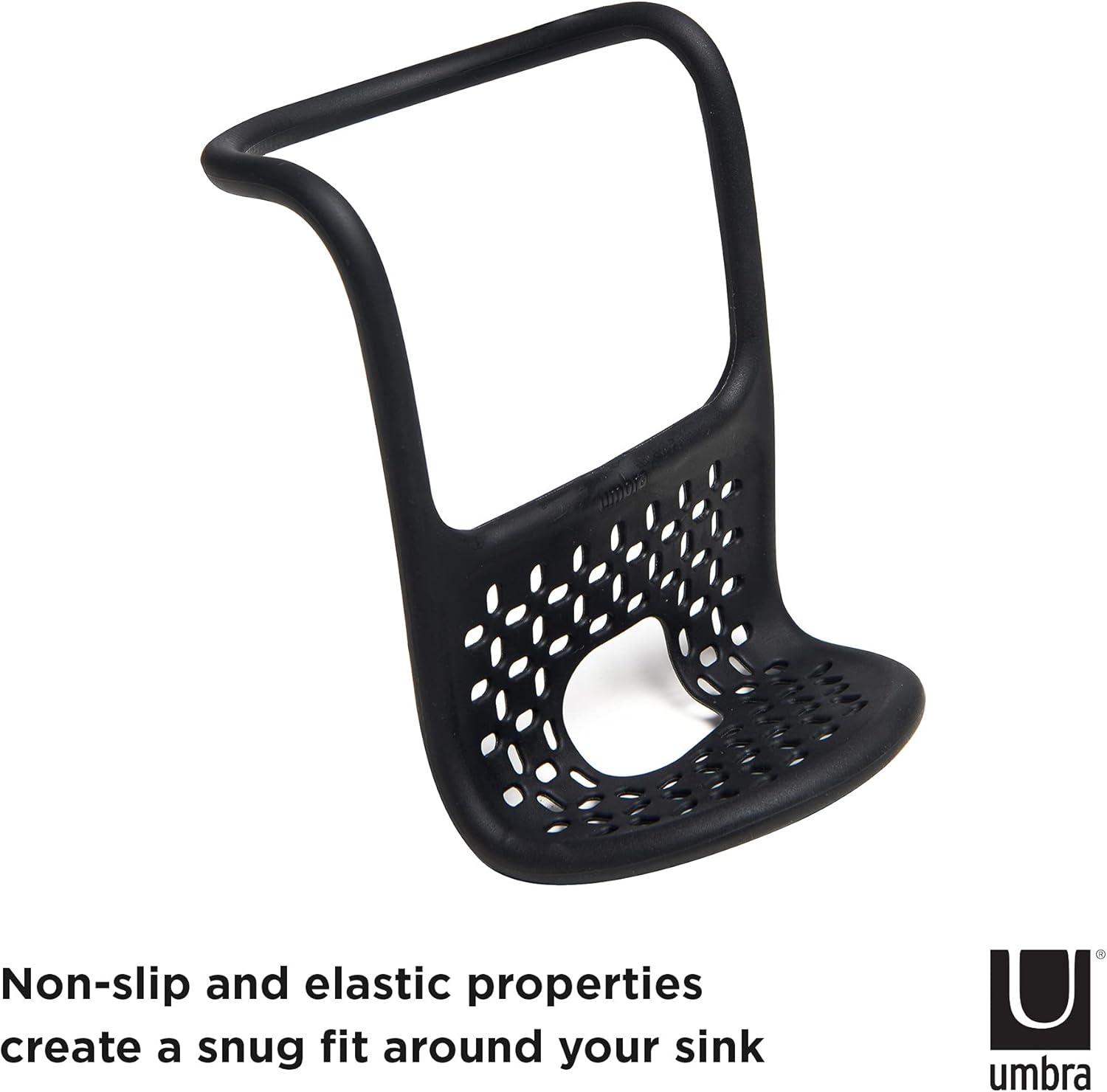 image:imageUmbra Sling Kitchen Sink Caddy Sponge Holder Hangs Over Faucet or Divider Single BlackBlack