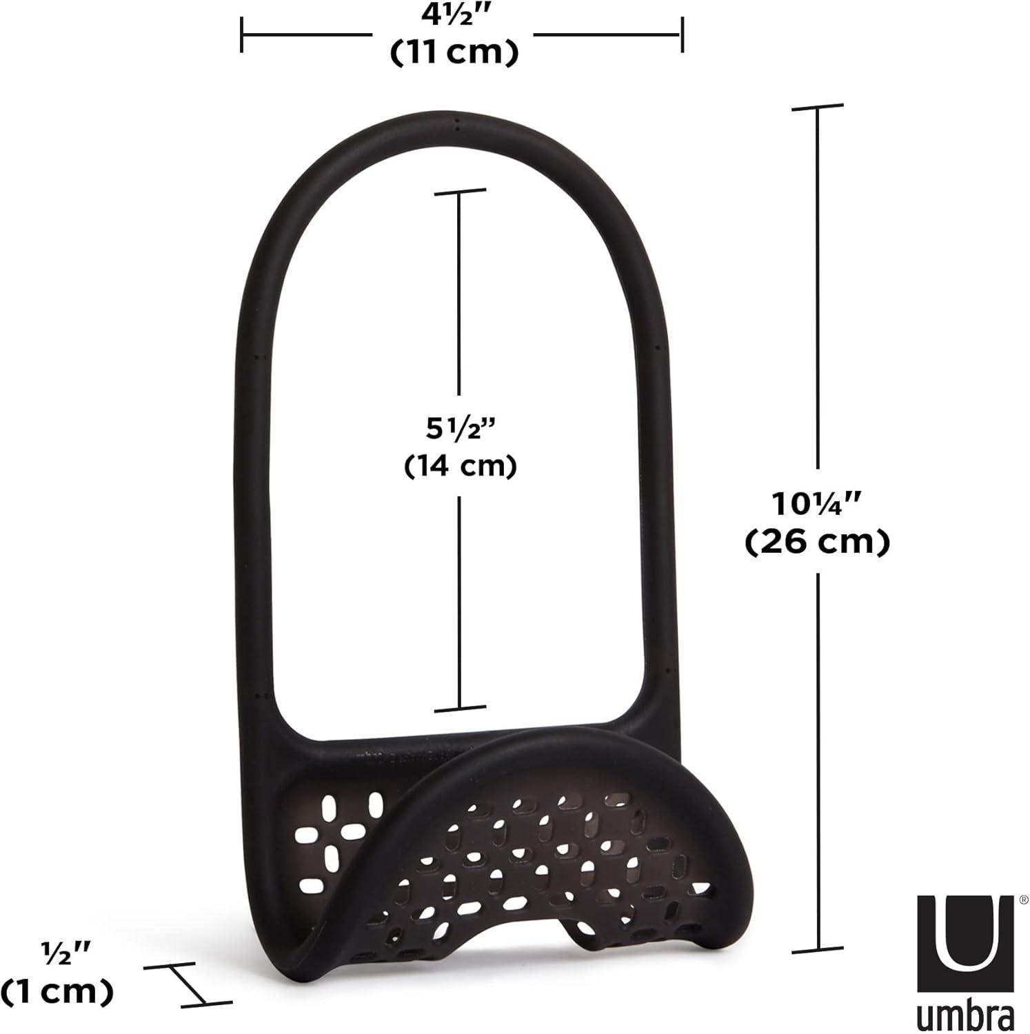 image:imageUmbra Sling Kitchen Sink Caddy Sponge Holder Hangs Over Faucet or Divider Single BlackBlack