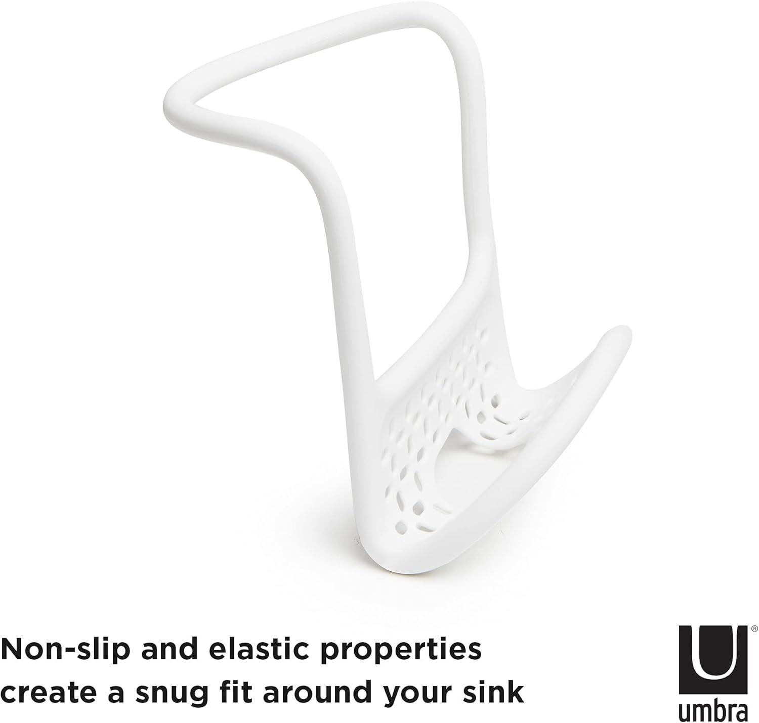 image:imageUmbra Sling Kitchen Sink Caddy Sponge Holder Hangs Over Faucet or Divider Single BlackWhite