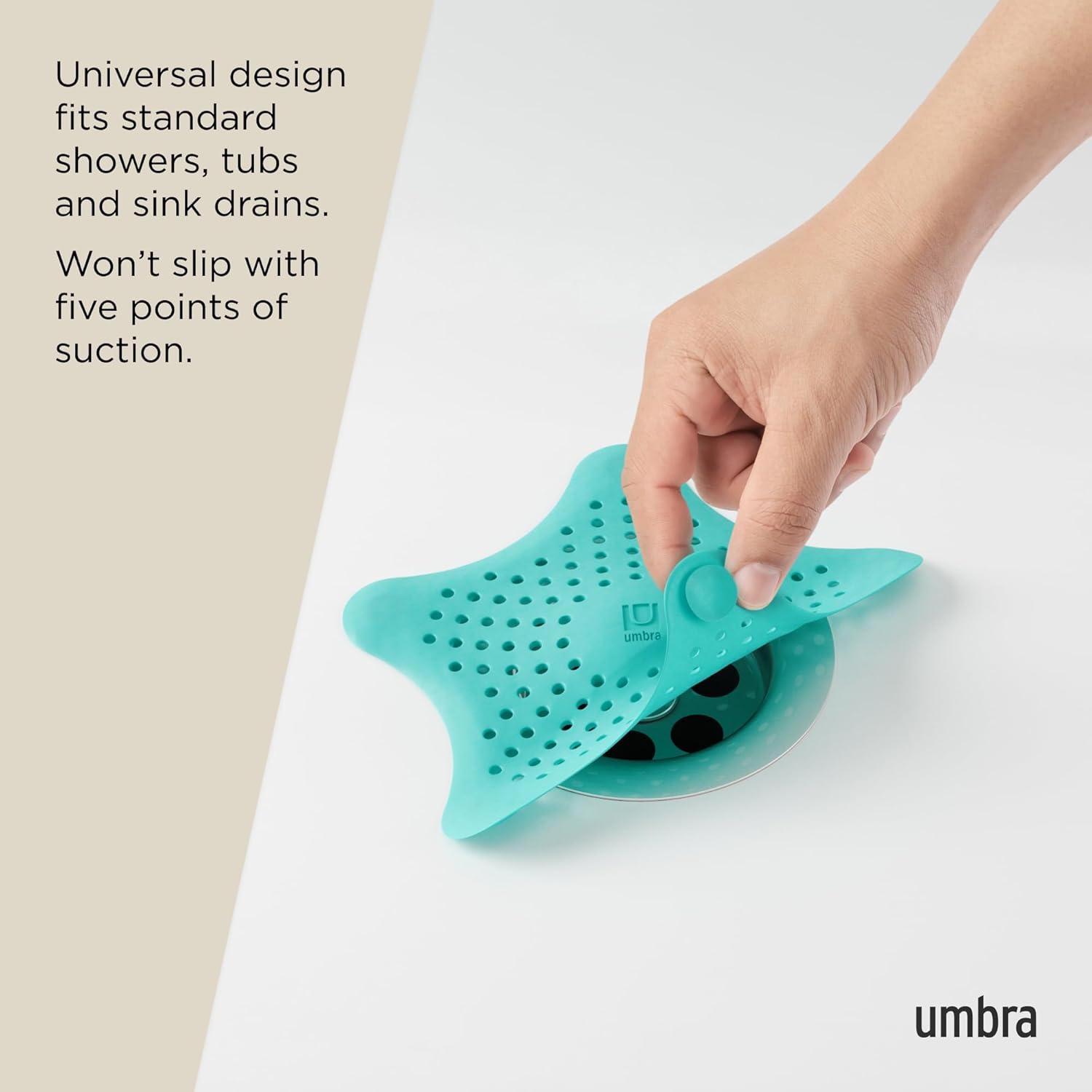 image:imageUmbra Starfish Drain CoverHair Catcher Surf BlueSurf Blue