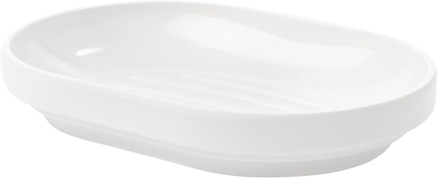image:imageUmbra Step Dish for BathroomContemporary Practical Molded Oval Soap Bar Holder for Bath SinkNicely Fits Into Amenity TrayEasy to Clean Highly Durable WhiteSoap Dish