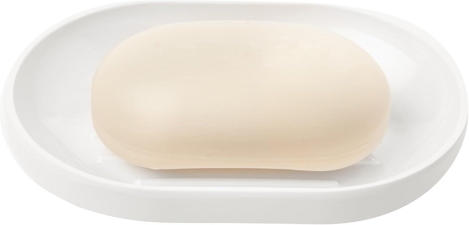 image:imageUmbra Step Dish for BathroomContemporary Practical Molded Oval Soap Bar Holder for Bath SinkNicely Fits Into Amenity TrayEasy to Clean Highly Durable WhiteSoap Dish