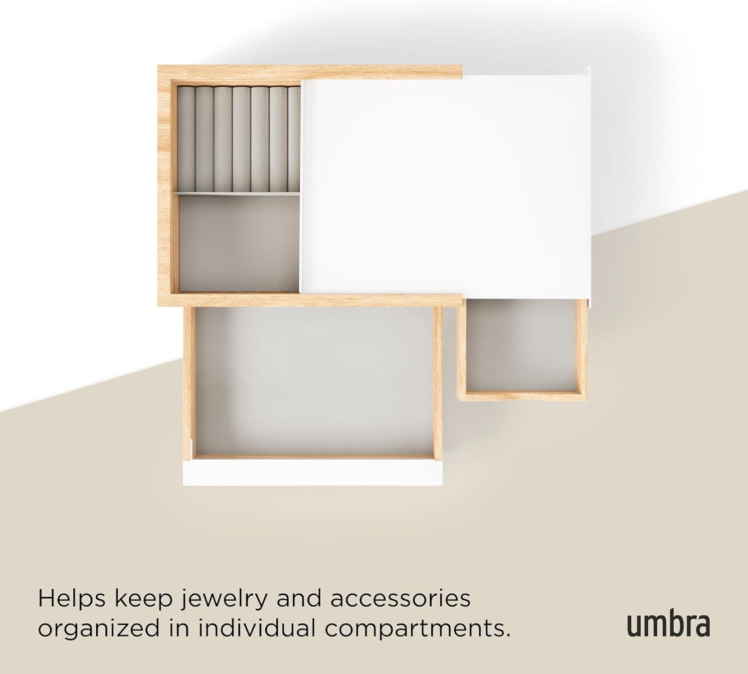 image:imageUmbra Stowit Jewelry Box Modern Keepsake Storage Organizer with Hidden Compartment Drawers for Ring Bracelet Watch Necklace Earrings and Accessories BlackWalnutWhiteNatural