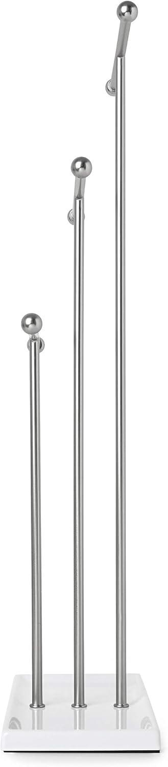 image:imageUmbra Trigem Hanging Jewelry Organizer Tiered Tabletop Countertop Free Standing Necklace Holder Display 3 BrassWhiteWhiteNickel