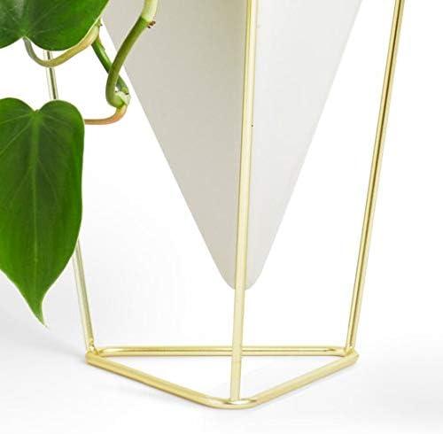 image:imageUmbra Trigg Desktop Planter Vase amp Geometric Containerfor Succulent Air Mini Cactus Faux Plants and More Desk WhiteBrass