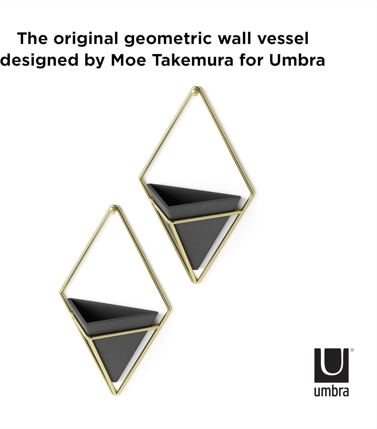 image:imageUmbra Trigg Hanging Planter Vase Wall Decor Pot and Container for Succulents Cactus Faux Plants and More Large GreyCopperBlackBrass