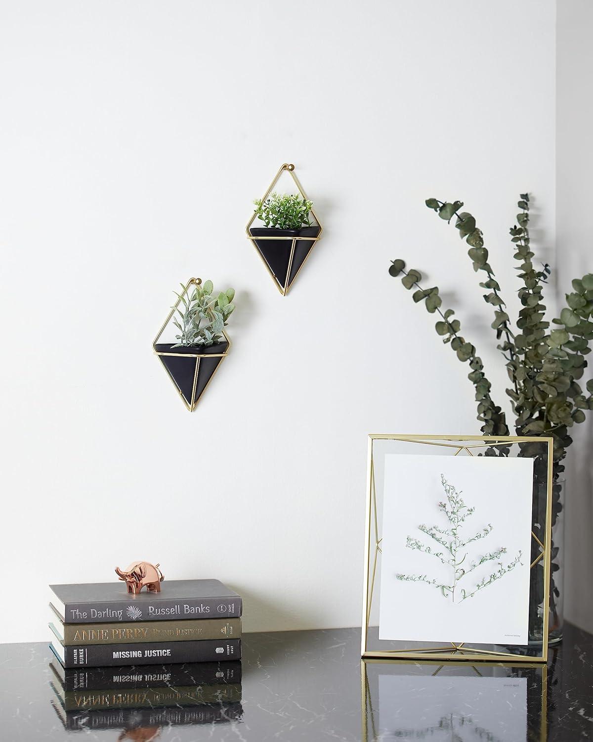 image:imageUmbra Trigg Hanging Planter Vase Wall Decor Pot and Container for Succulents Cactus Faux Plants and More Large GreyCopperBlackBrass