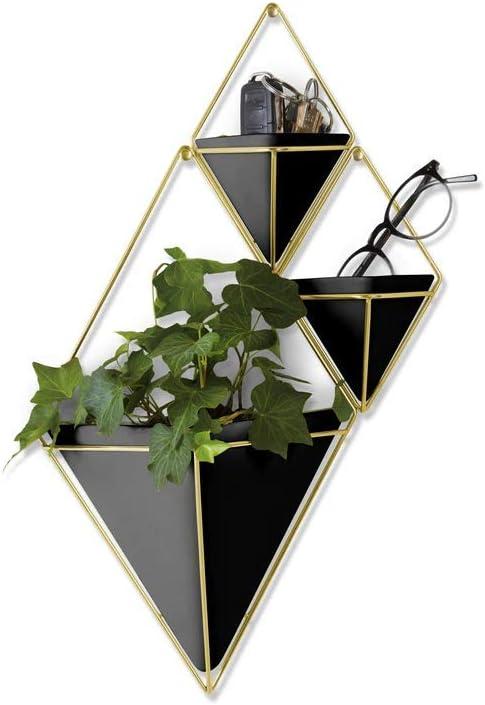 image:imageUmbra Trigg Hanging Planter Vase Wall Decor Pot and Container for Succulents Cactus Faux Plants and More Large GreyCopperBlackBrass